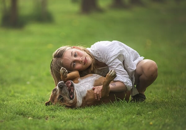 pitbull and baby grow up together